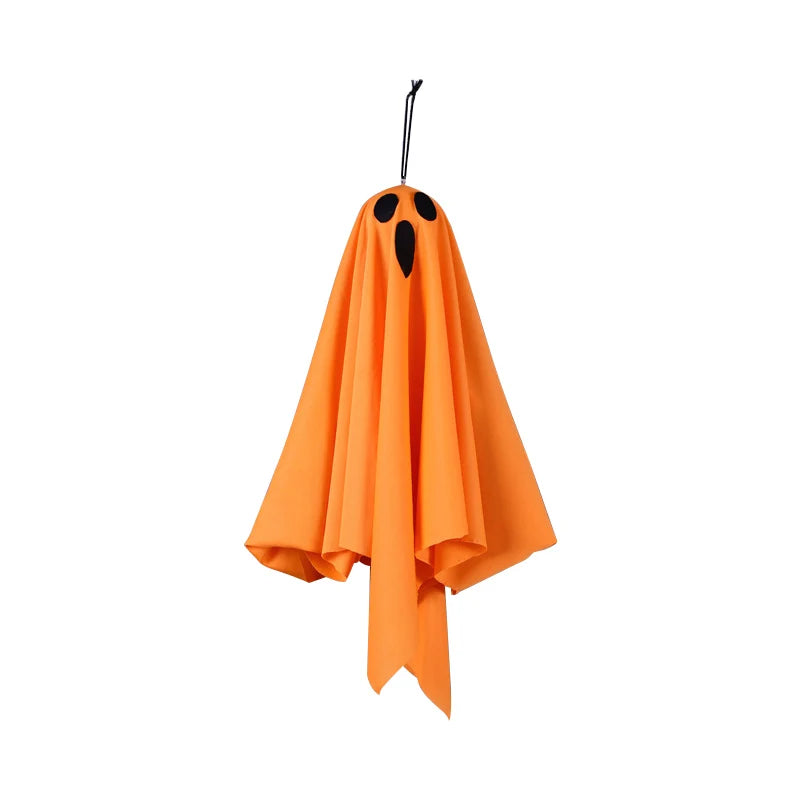 Halloween Hanging Light Up Ghost Lamp, Battery Operated LED Fabric Ghost Light Decor, Spooky Hanging Ghost Ornament for Bedroom