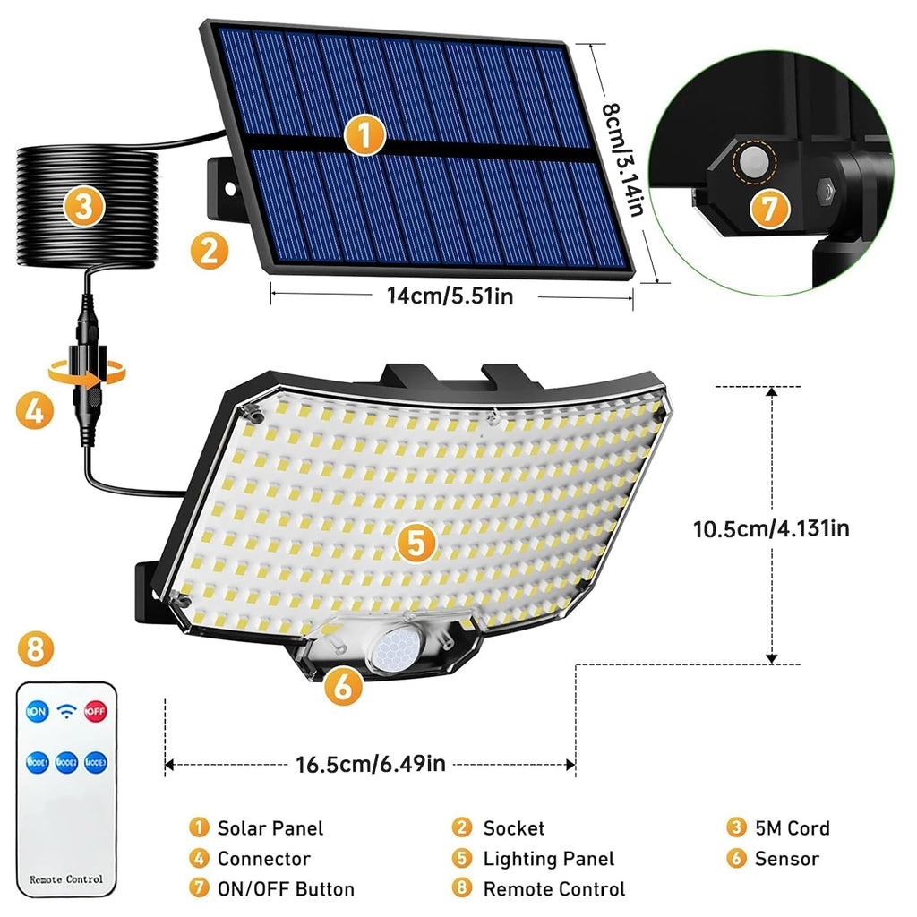 Solar Flood Light with Remote