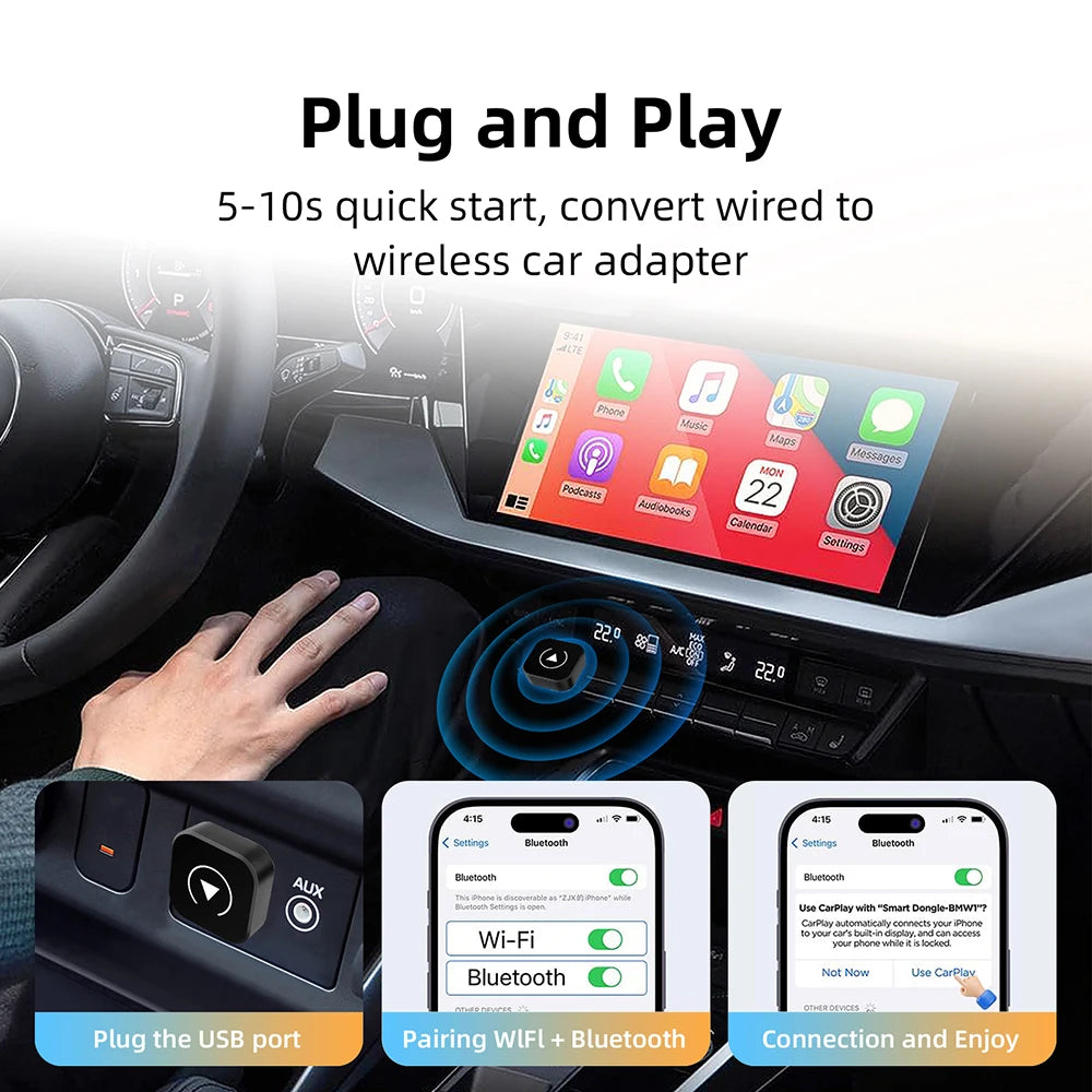Wireless CarPlay & Android Auto Adapter